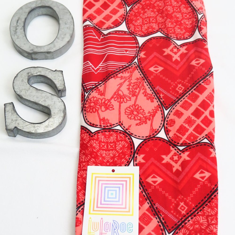 NWT LuLaRoe Leggings One Size / OS Quilt Hearts